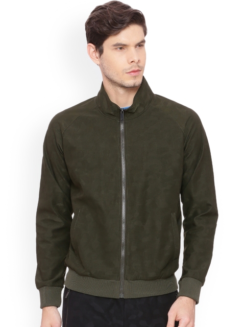 

Basics Men Green Solid Bomber