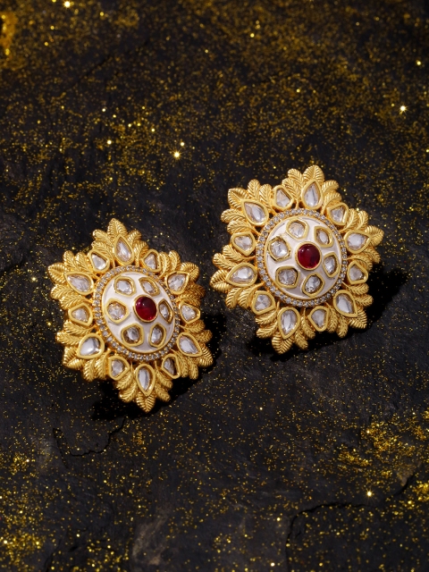 

Studio Voylla Gold-Plated Floral Studs