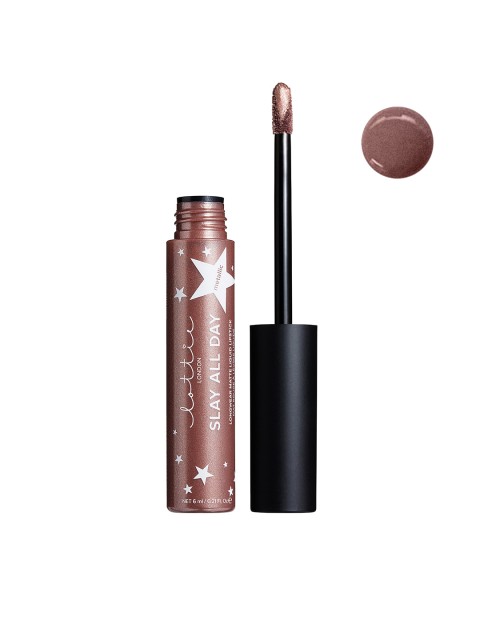 

Lottie London Shook Slay All Day Matte Metallic Liquid Lipstick LLM003, Brown