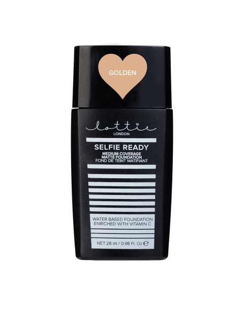 

Lottie London Golden Selfie Ready Medium Coverage Matte Foundation 28 ml, Gold