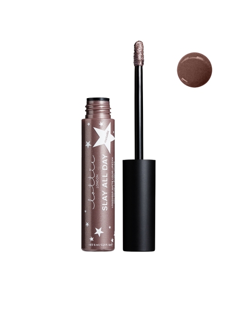 

Lottie London Glow Up Slay All Day Matte Metallic Liquid Lipstick LLM002, Brown