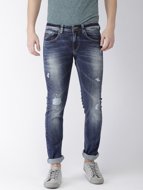 

Celio Men Blue Slim Fit Mid-Rise Mildly Distressed Stretchable Jeans