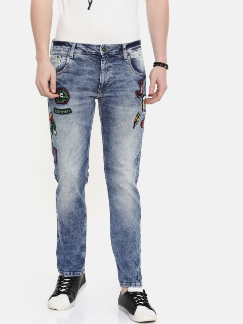 

Jack & Jones Men Blue Tim Slim Fit Low-Rise Clean Look Stretchable Jeans