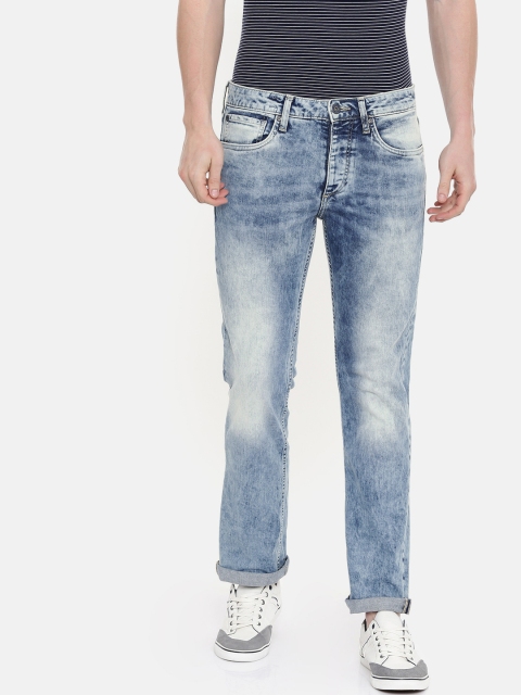 

Jack & Jones Men Blue Clark Regular Fit Mid-Rise Clean Look Stretchable Jeans