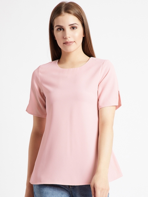 

COVER STORY Women Pink Solid A-Line Top