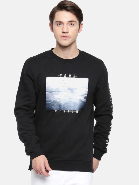 

Jack & Jones Men Black Printed Sweatshirt