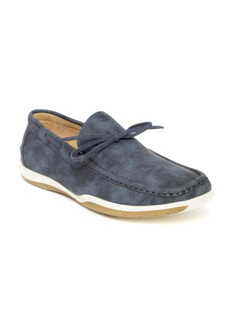 

Harvard Men Navy Blue Washed Boat Shoes