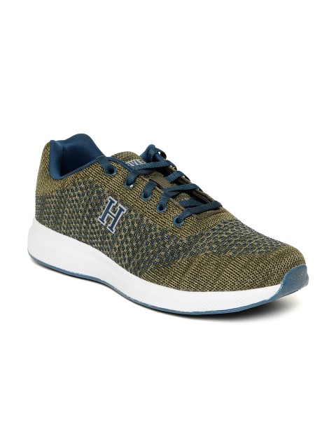 

Harvard Men Olive Green & Blue Woven Design Sneakers