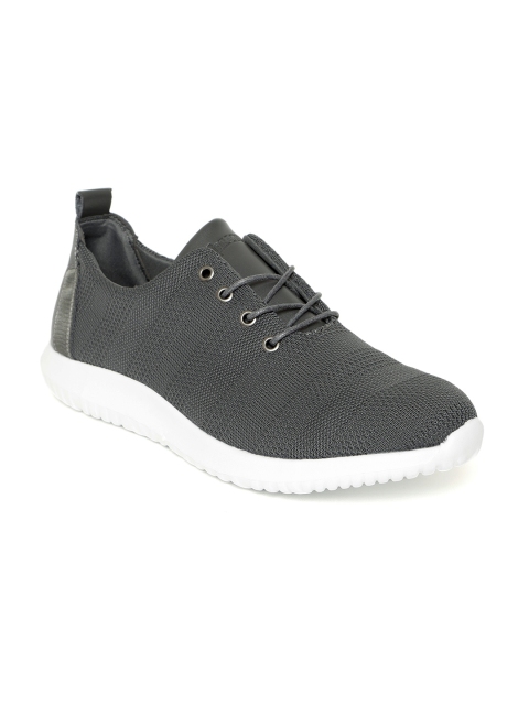 

Harvard Men Charcoal Grey Woven Design Sneakers