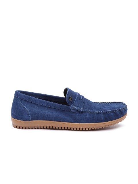 

Carlton London Men Blue Leather Loafers