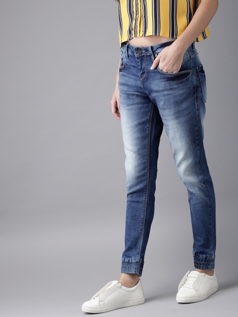 

Moda Rapido Women Blue Jogger Fit Mid-Rise Clean Look Stretchable Jeans