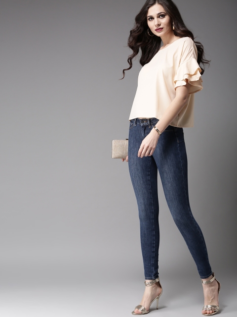 

Moda Rapido Women Beige Solid Top