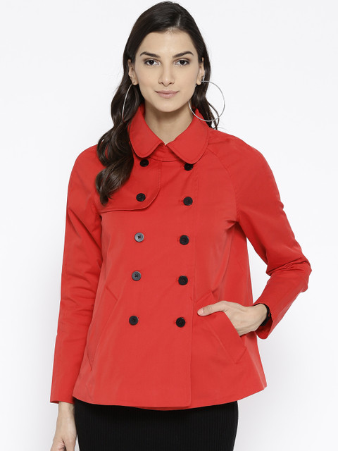 

United Colors of Benetton Women Red Solid Tailored Jacket