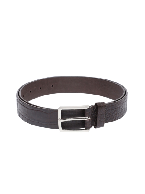 

Hidesign Men Brown Textured Leather Belt