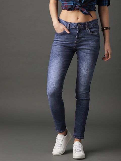 

Roadster Women Blue Skinny Fit Mid-Rise Clean Look Stretchable Jeans