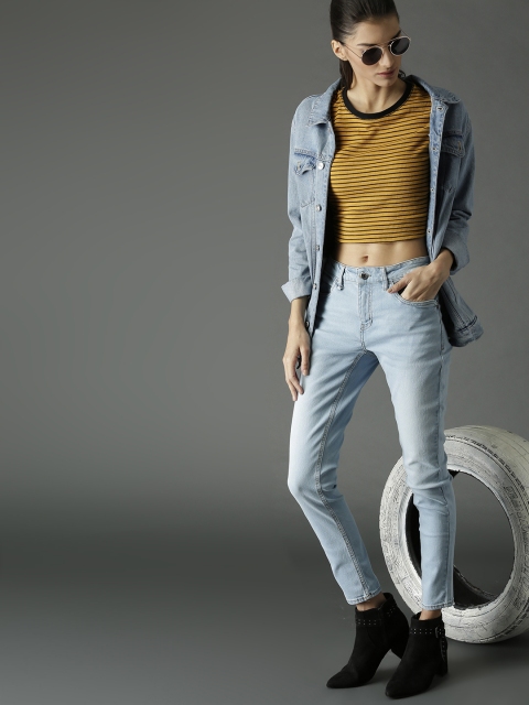 

Roadster Women Blue Skinny Fit Mid-Rise Clean Look Stretchable Jeans