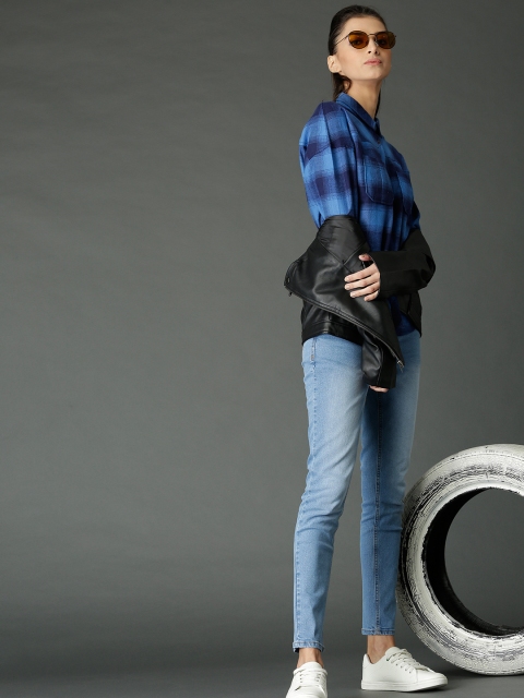 

Roadster Women Blue Skinny Fit Mid-Rise Clean Look Stretchable Jeans