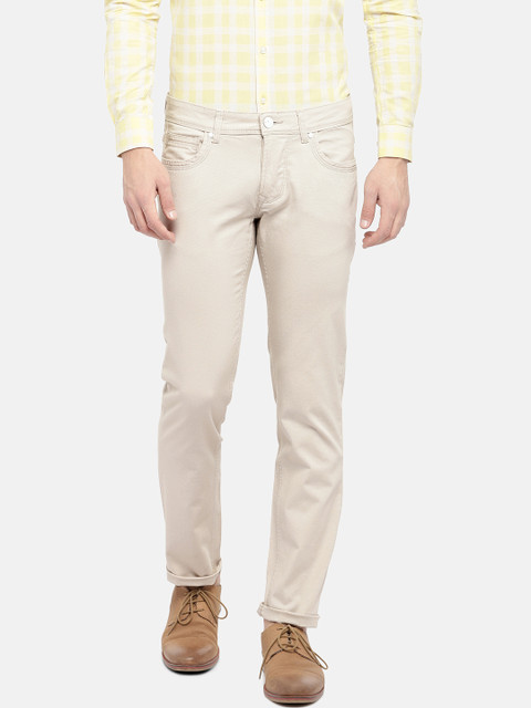 

Lawman pg3 Men Cream-Coloured Slim Fit Mid-Rise Clean Look Jeans