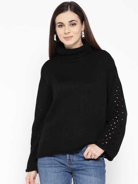 

ONLY Women Black Solid Sweater