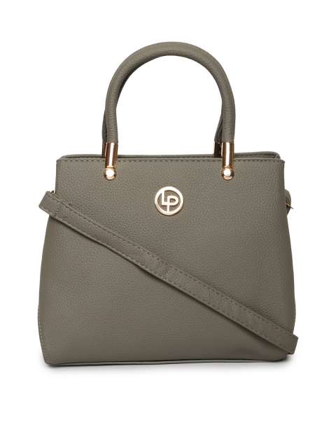 

Lino Perros Grey Solid Handheld Bag with Detachable Sling Strap
