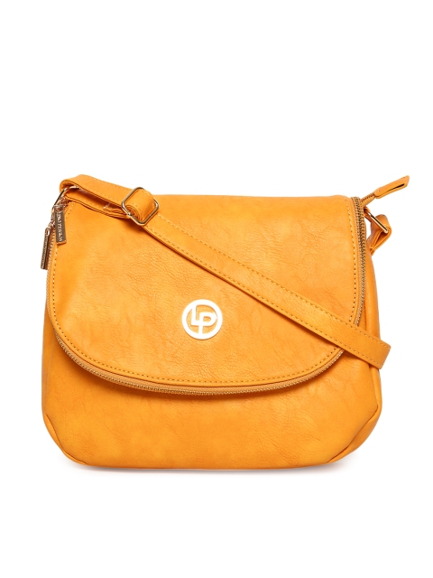 

Lino Perros Mustard Yellow Solid Sling Bag