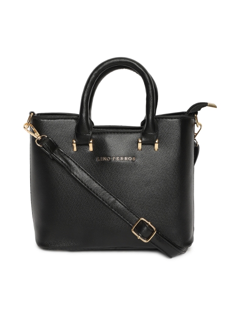 

Lino Perros Black Solid Handheld Bag