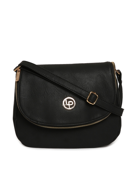 

Lino Perros Black Solid Sling Bag