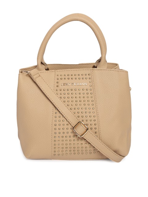 

Lino Perros Beige Solid Handheld Bag