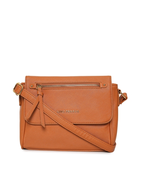 

Lino Perros Brown Solid Sling Bag