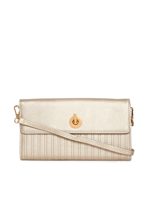 

Lino Perros Gold-Toned Self-Striped Purse
