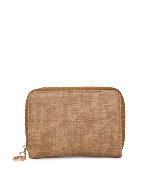

Lino Perros Women Brown Textured Zip Around Wallet