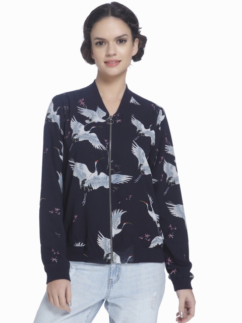 

ONLY Women Navy Blue Printed Tailored Jacket, Na