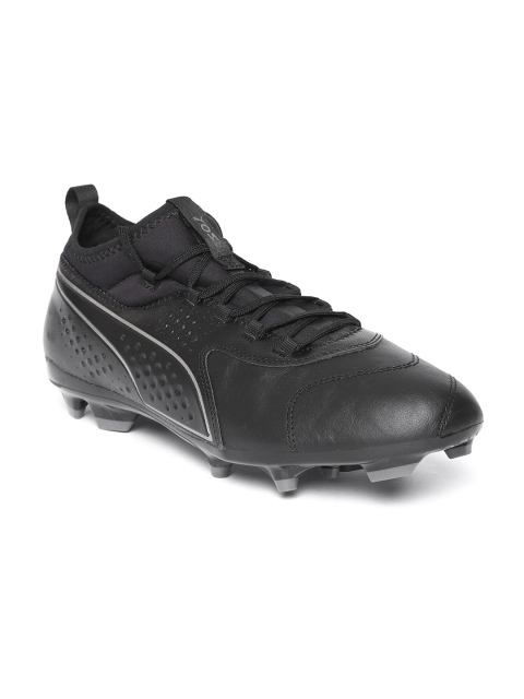 

Puma Men Black One 3 Lth FG Textured Football Shoes