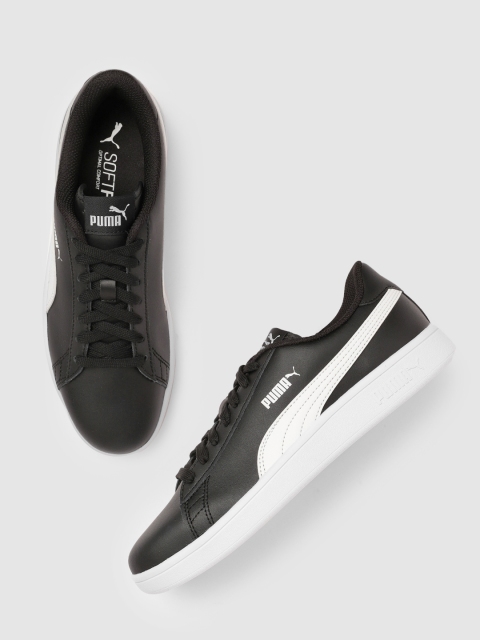 

Puma Unisex Black Smash v2 Leather Sneakers