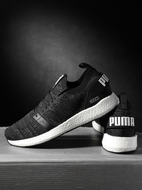 

Puma Men Black & Charcoal Grey NRGY Neko Engineer Knit Running Shoes