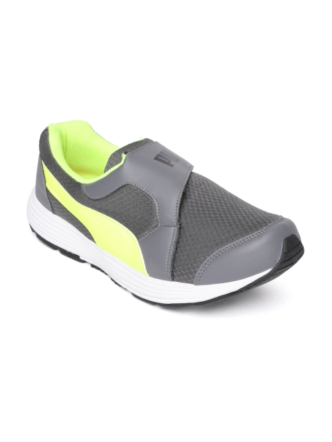 

Puma Men Grey Reef Slip-On IDP Running Shoes