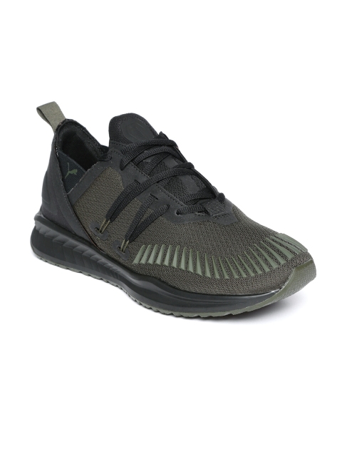 

Puma Men Olive Green & Black IGNITE Ronin Unrest Running Shoes