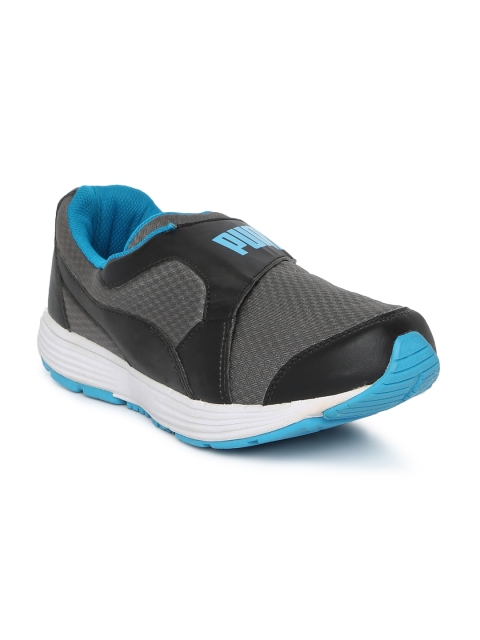 

Puma Men Grey & Blue Reef Slip-On IDP Running Shoes