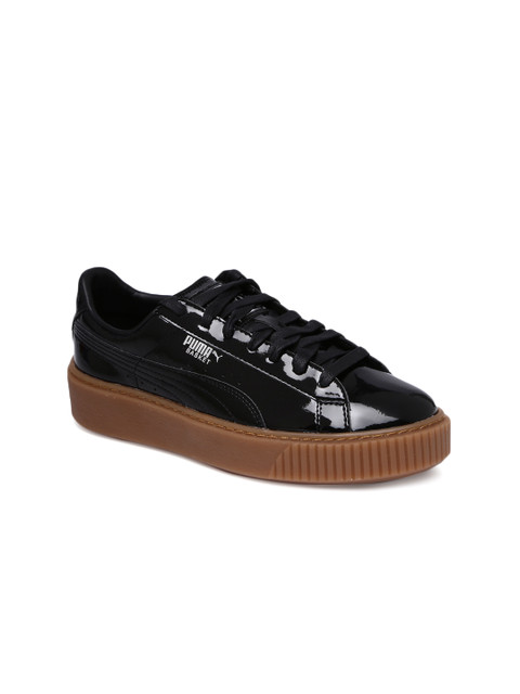 

Puma Women Black Basket Platform Sneakers