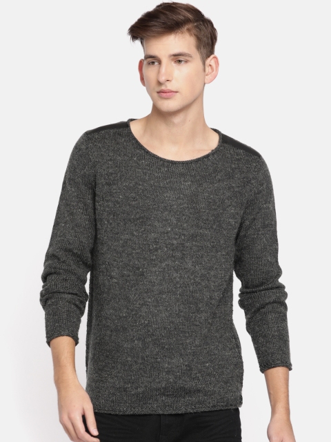 

Calvin Klein Jeans Men Charcoal Grey Solid Pullover