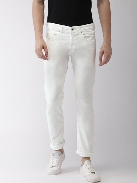 

Celio Men White Slim Fit Mid-Rise Clean Look Stretchable Jeans