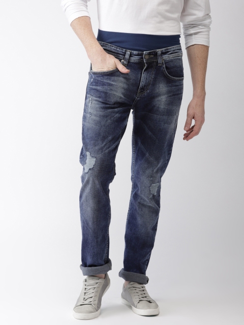 

Celio Men Blue Slim Fit Mid-Rise Mildly Distressed Stretchable Jeans
