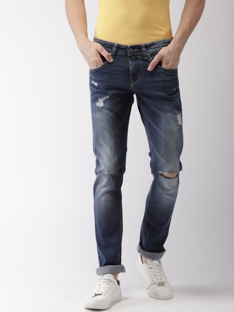 

Celio Men Blue Slim Fit Mid-Rise Slash Knee Stretchable Jeans