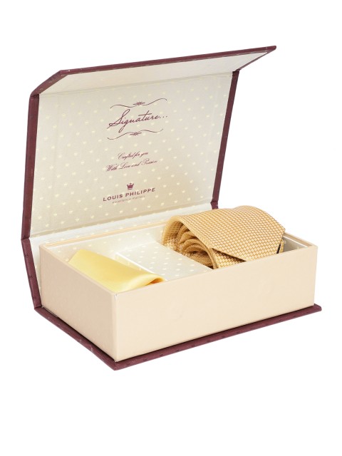 

Louis Philippe Men Yellow Accessory Gift Set