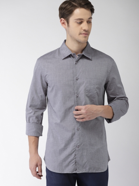 

Celio Men Blue Slim Fit Solid Casual Shirt