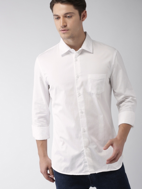 

Celio Men White Slim Fit Solid Casual Shirt