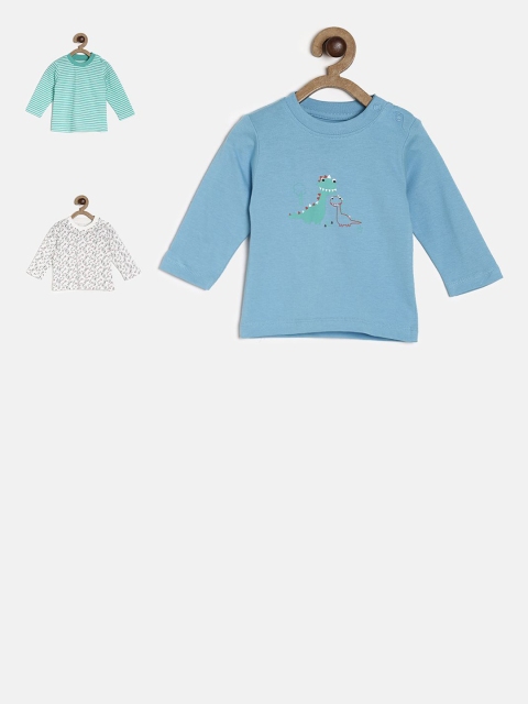 

MINI KLUB Boys Pack of 3 Pure Cotton T-shirts, Multi