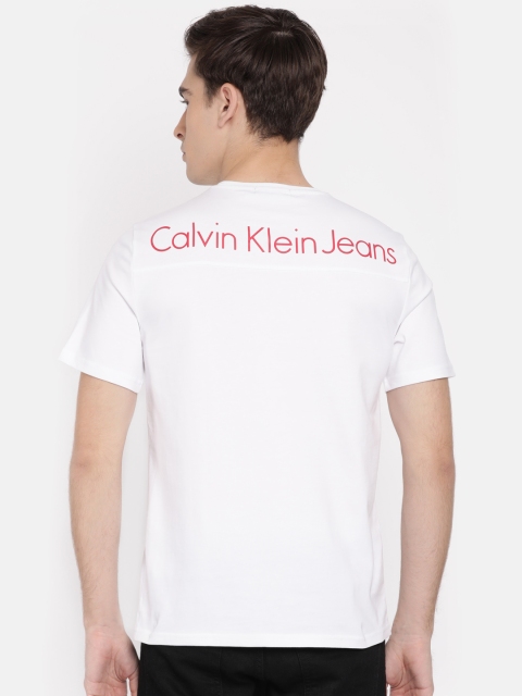 

Calvin Klein Jeans Men White Printed Round Neck T-shirt