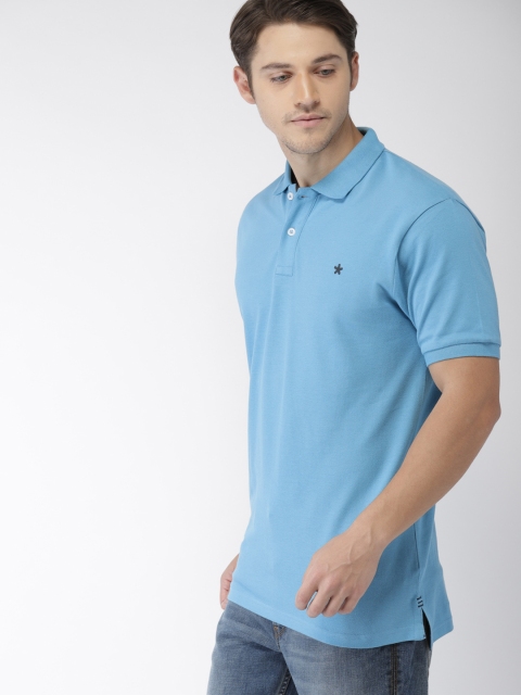 

Celio Men Blue Solid Polo Collar T-shirt