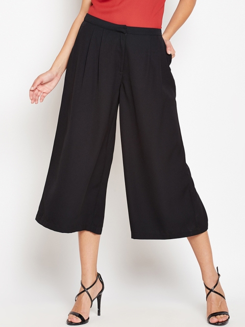 

Taanz Women Black Regular Fit Solid Culottes